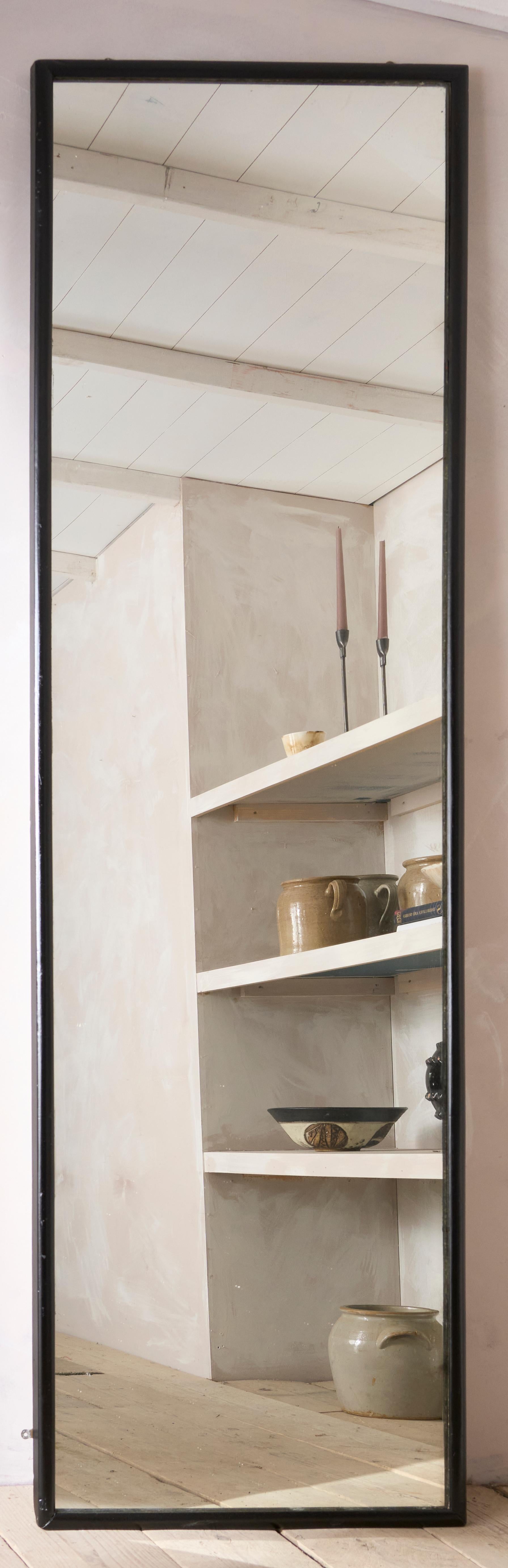 20th Century Tall c.1920 Ebonised tailors mirror For Sale