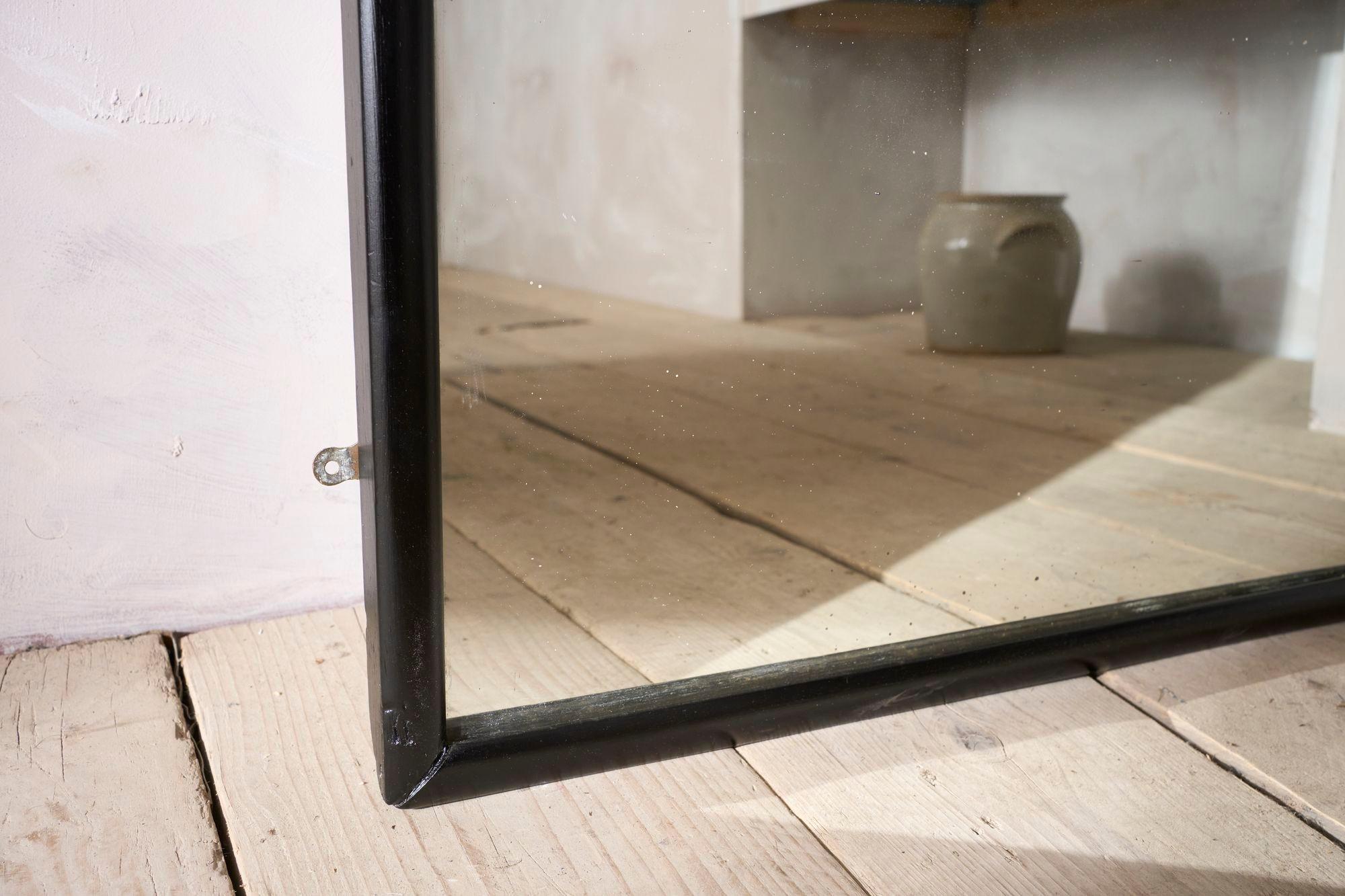 Pine Tall c.1920 Ebonised tailors mirror For Sale