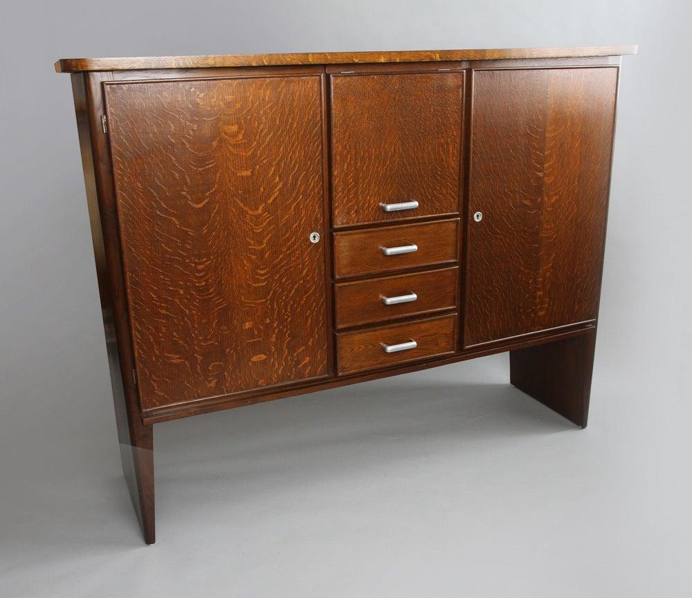 French Tall Cabinet Designed by Rene Gabriel For Sale