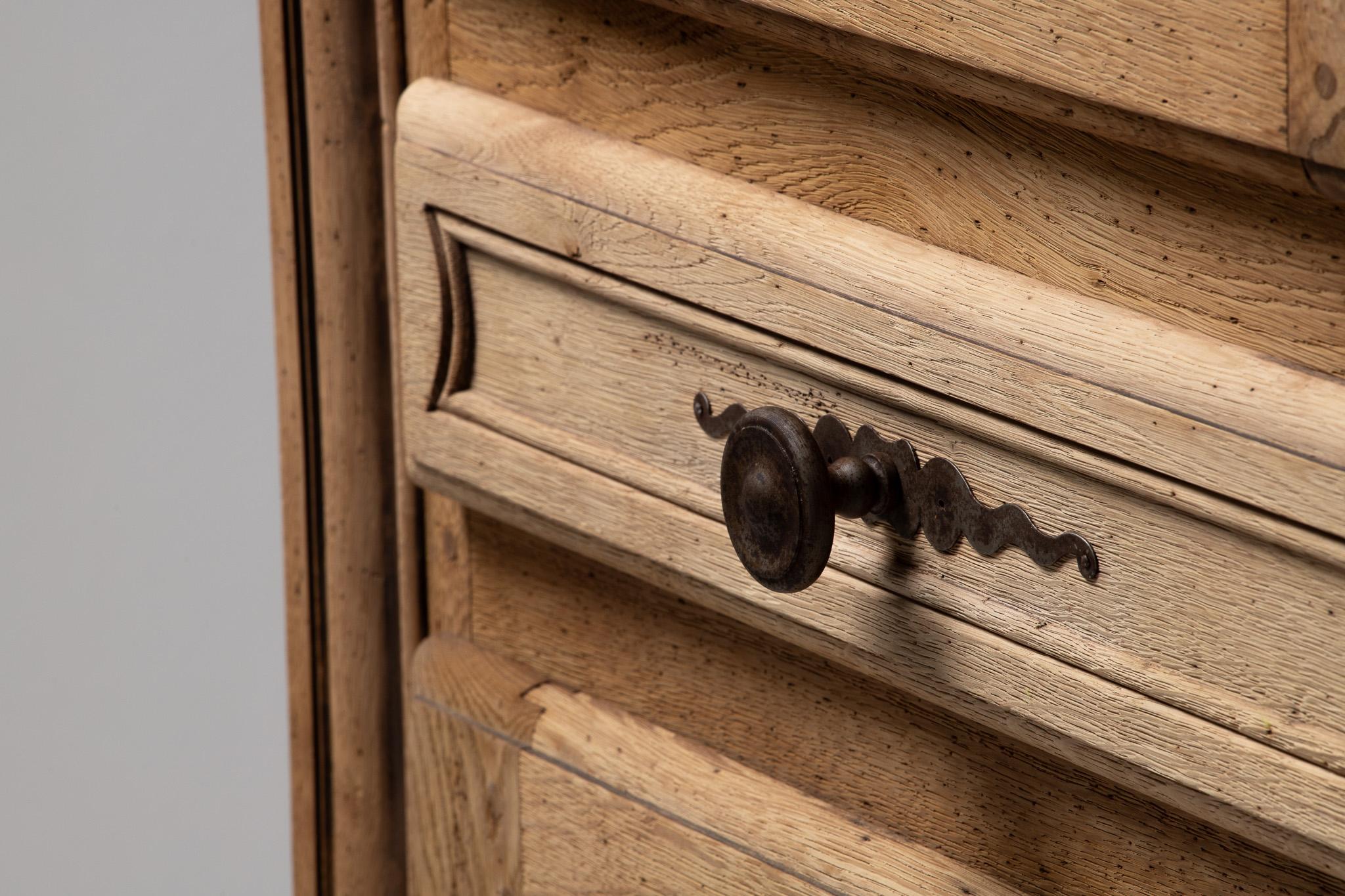 Tall Cabinet in Carved Oak, France, 19th Century For Sale 6