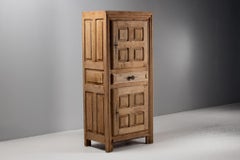 René Gabriel - Inspired - Armoire - Carved Oak - 1950 - France