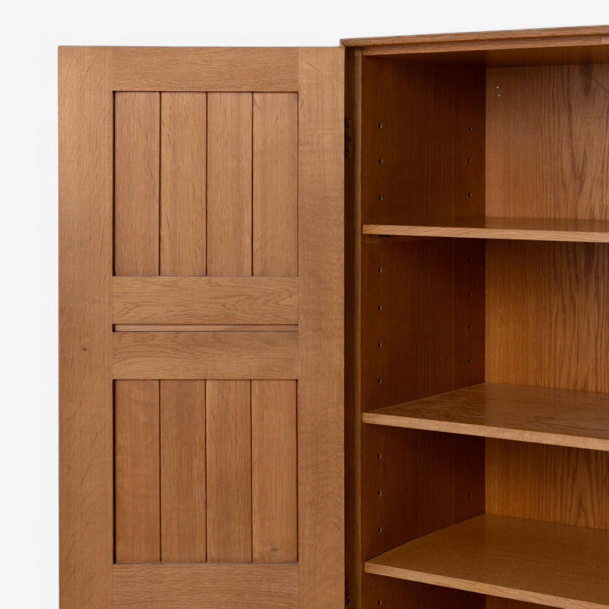 Mid-Century Modern Tall cabinet in oak by Mogens Koch For Sale