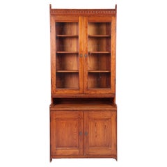 Antique Tall Cabinet in Solid Patinated Pine Designed by Martin Nyrop for Rud Rasmussen