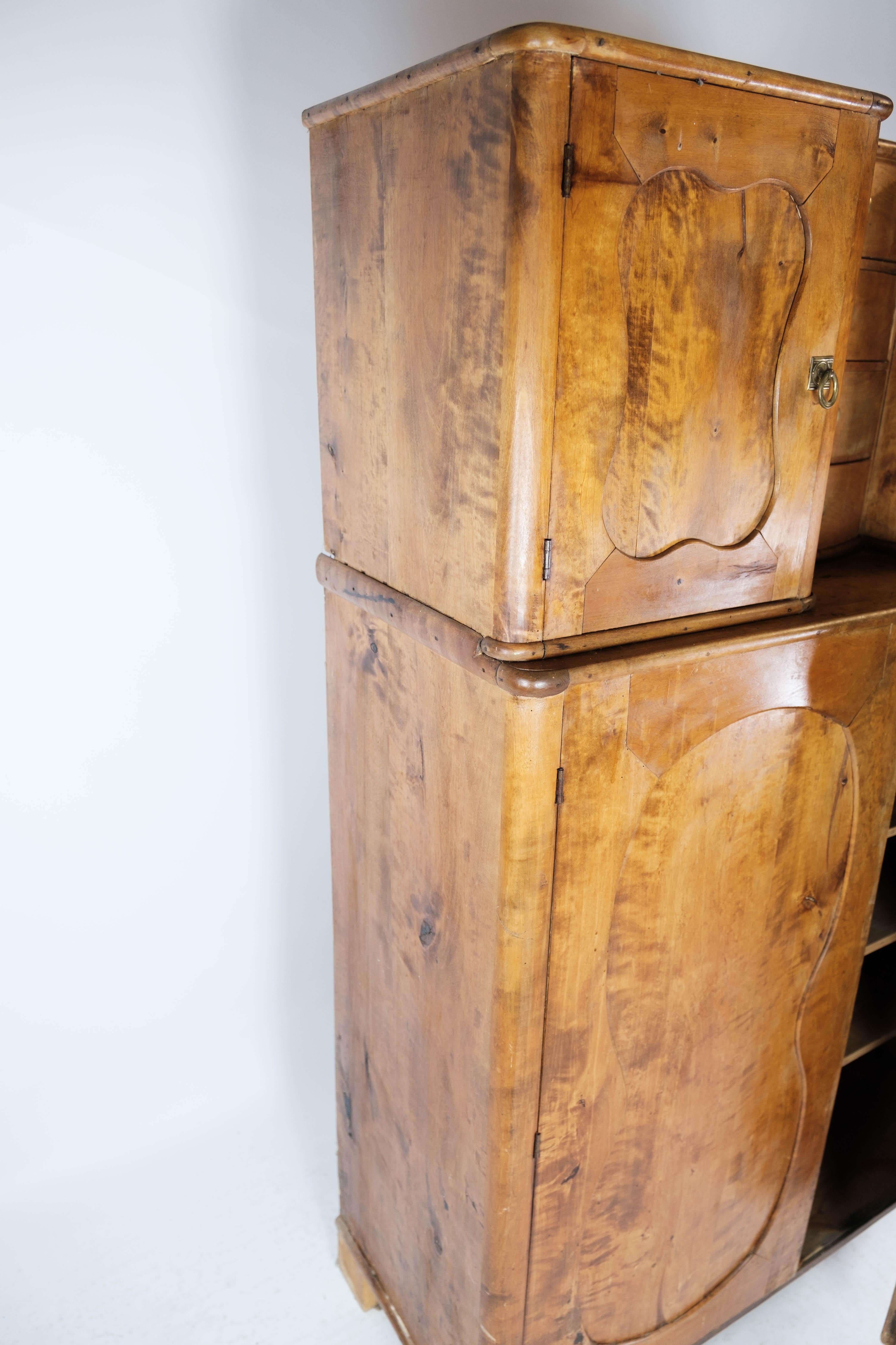 Tall Cabinet of Birch Wood, in Great Antique Condition from 1860 14