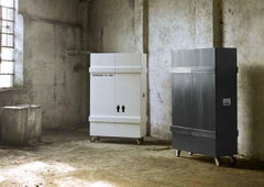 Tall cabinet on wheels / Storage Cabinet on Wheels Minotti Italia Alto - Dark