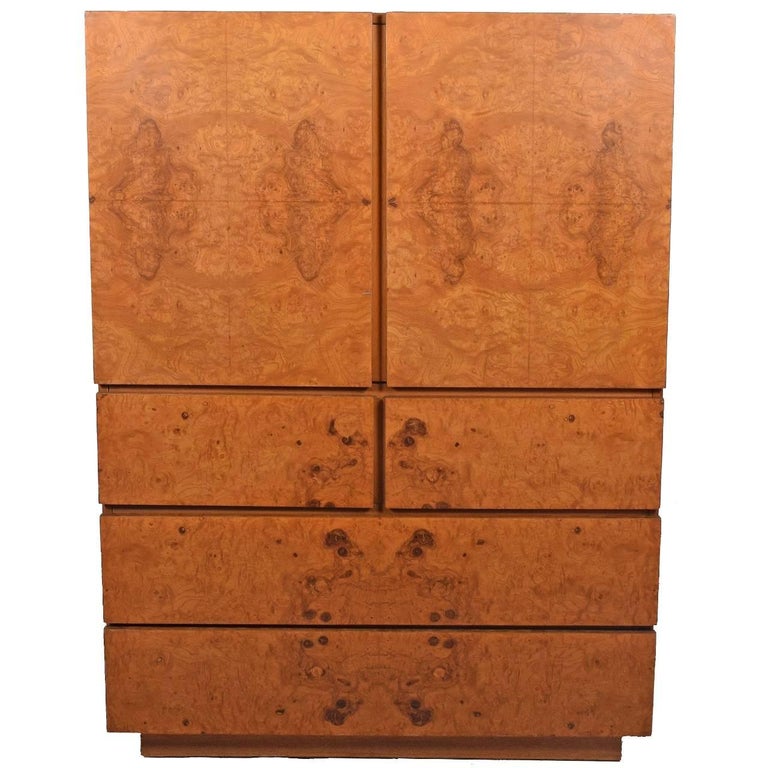 Tall with Burl Maple Front by Lane Furniture at 1stDibs