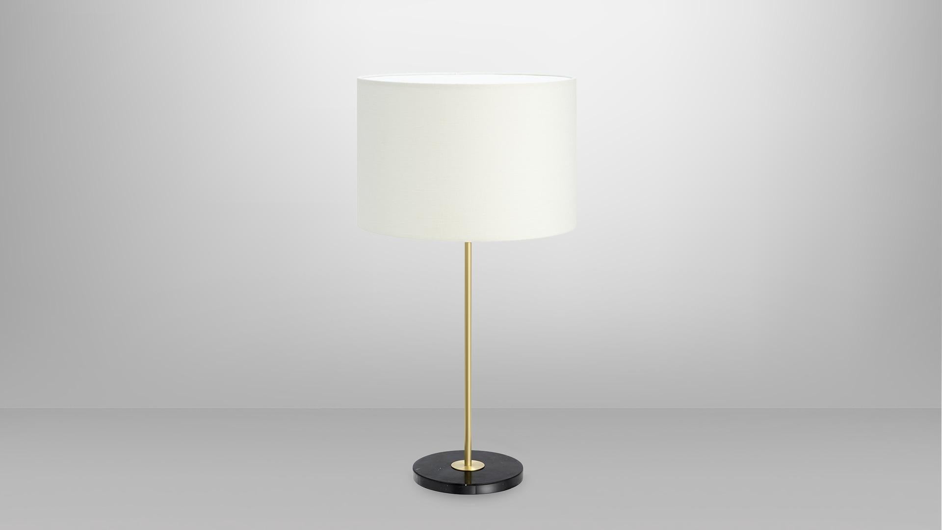 Modern Tall Calacatta Viola Marble Mayfair Table Lamp by CTO Lighting For Sale