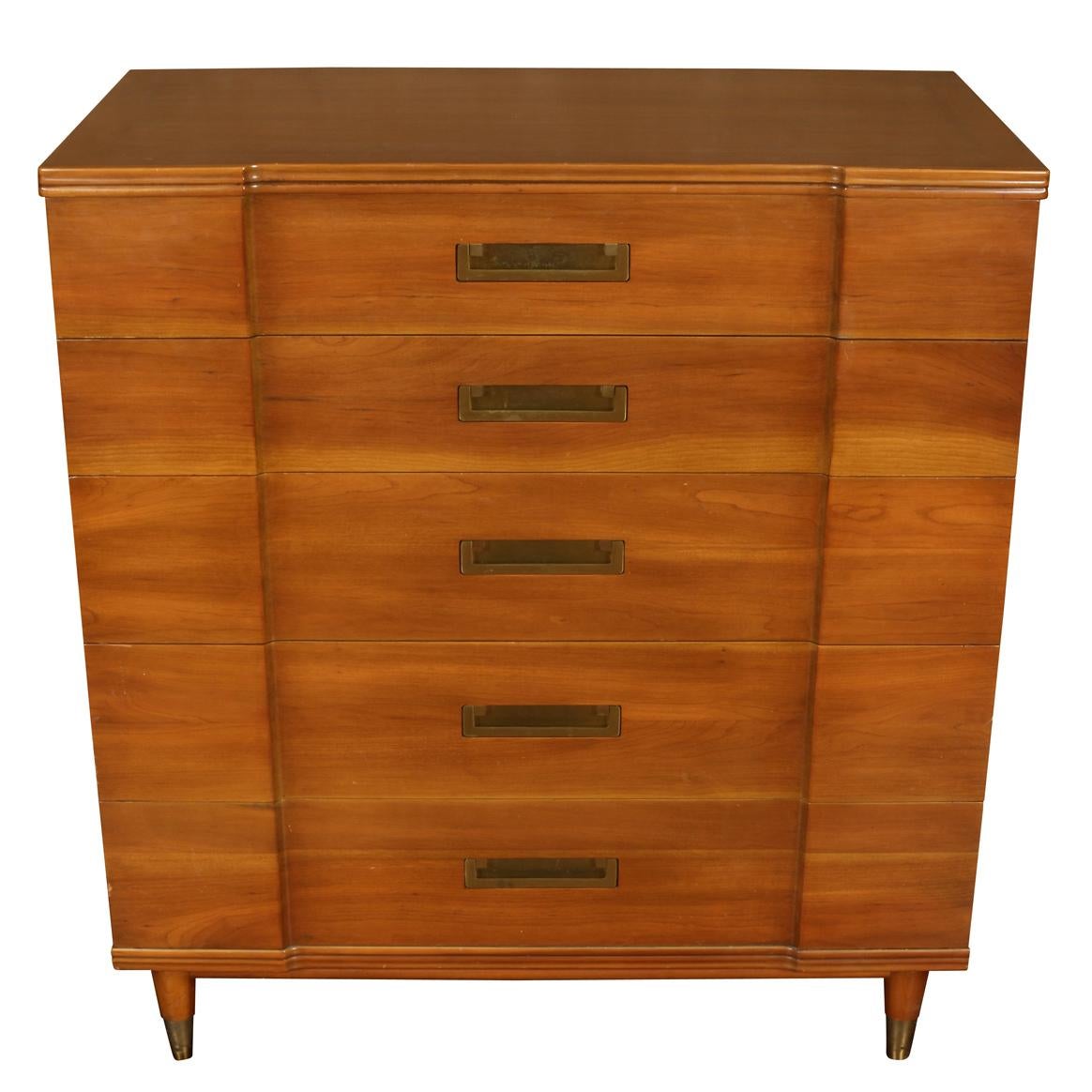 Mid-Century Modern Tall Campaign Chest by John Clingman for Widdicomb