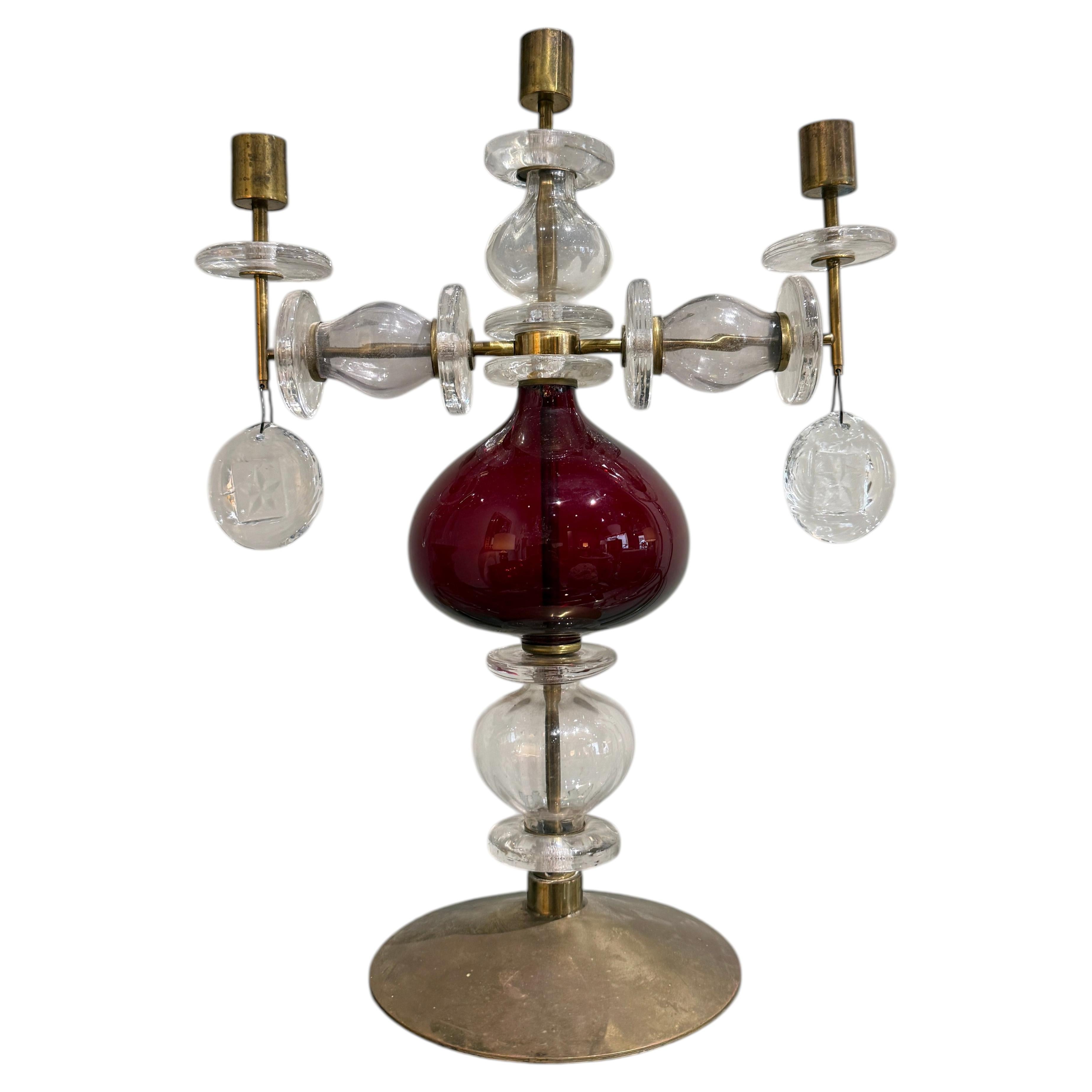 Tall candlestick Erik Hoglund Sweden 1970