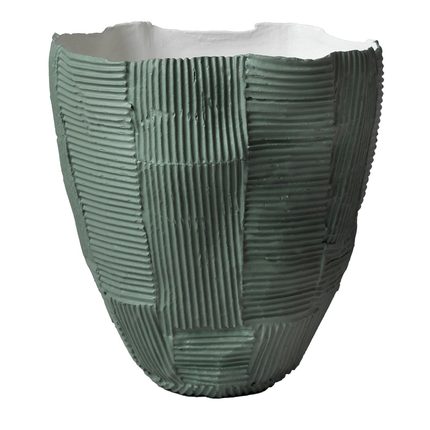 Vaso a ciotola alto Cartoccio B1/Grigio Verde in vendita 1