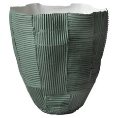 Jarrón Tazón Alto Cartoccio B1/Grigio Verde