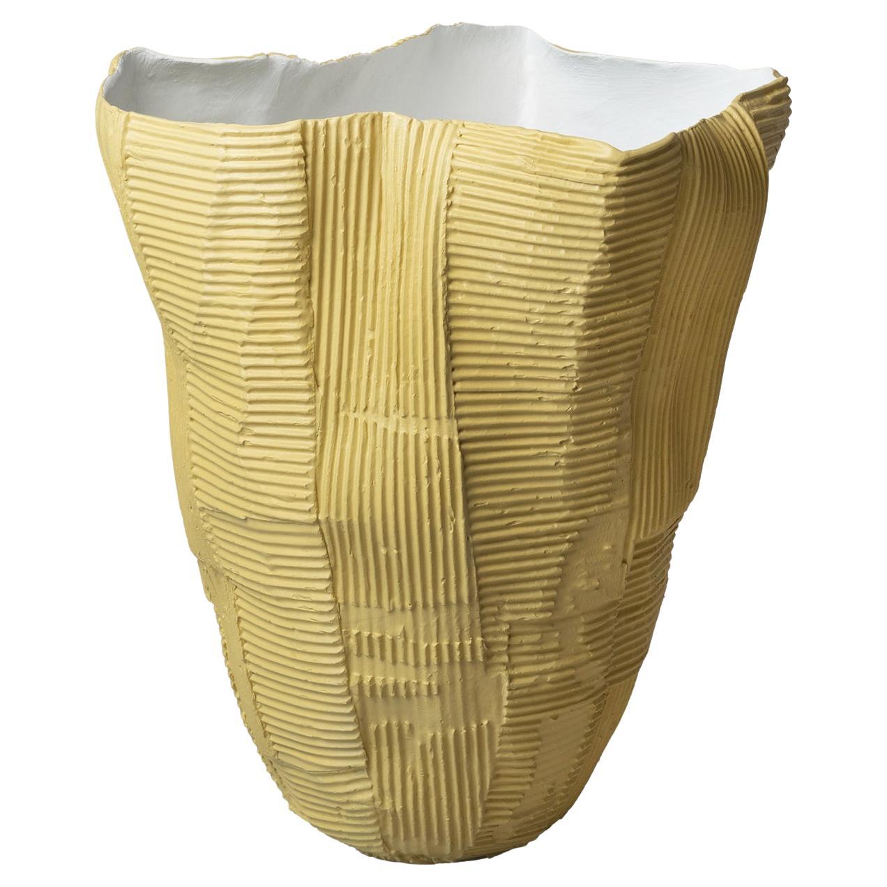 Vaso a ciotola alto Cartoccio E11/Senape Chiaro