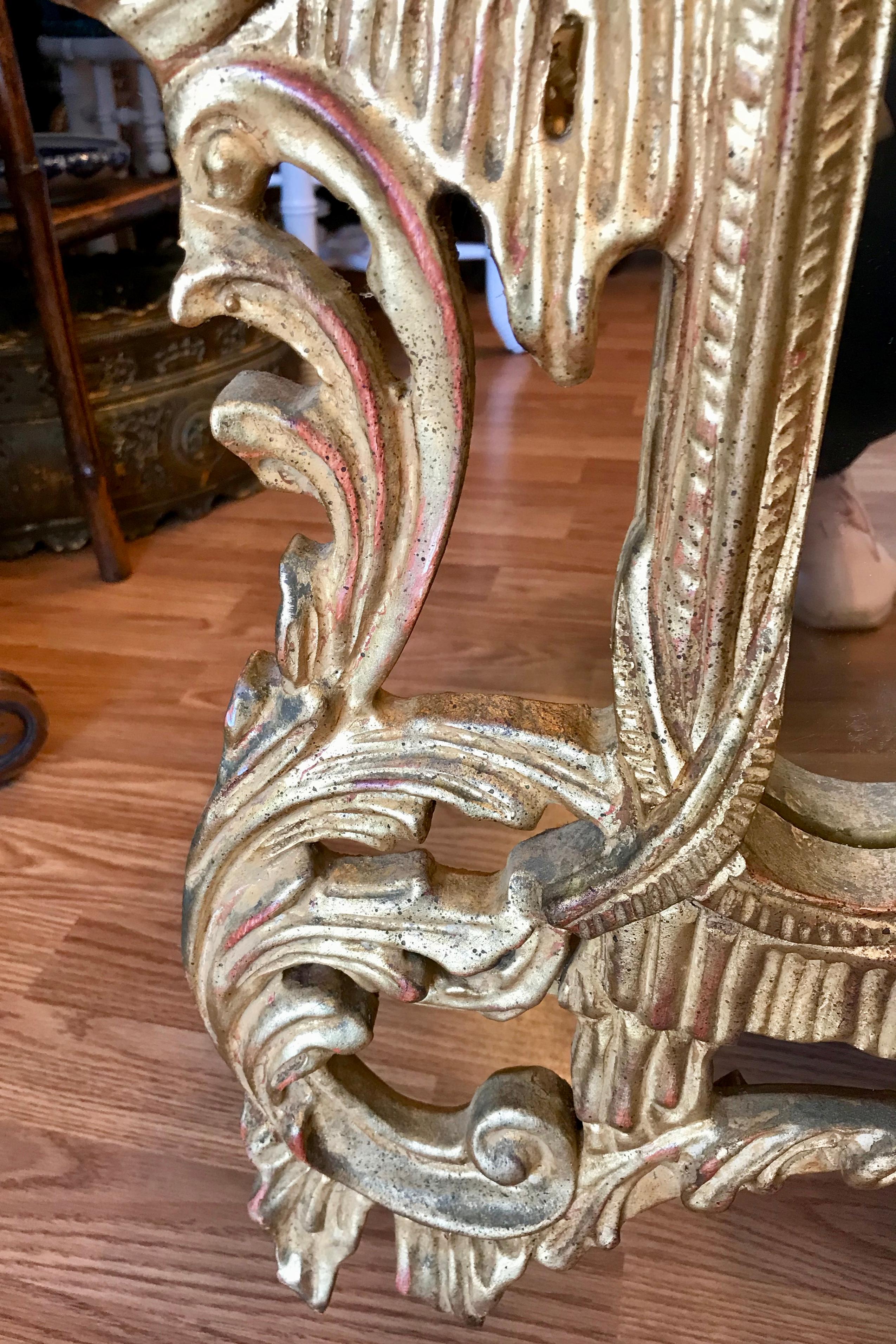Tall Carved Chippendale Pagoda Style Mirror 3