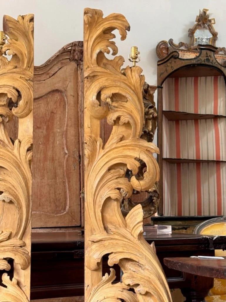 Tall carved, gilded fragments, French, on stands For Sale 6