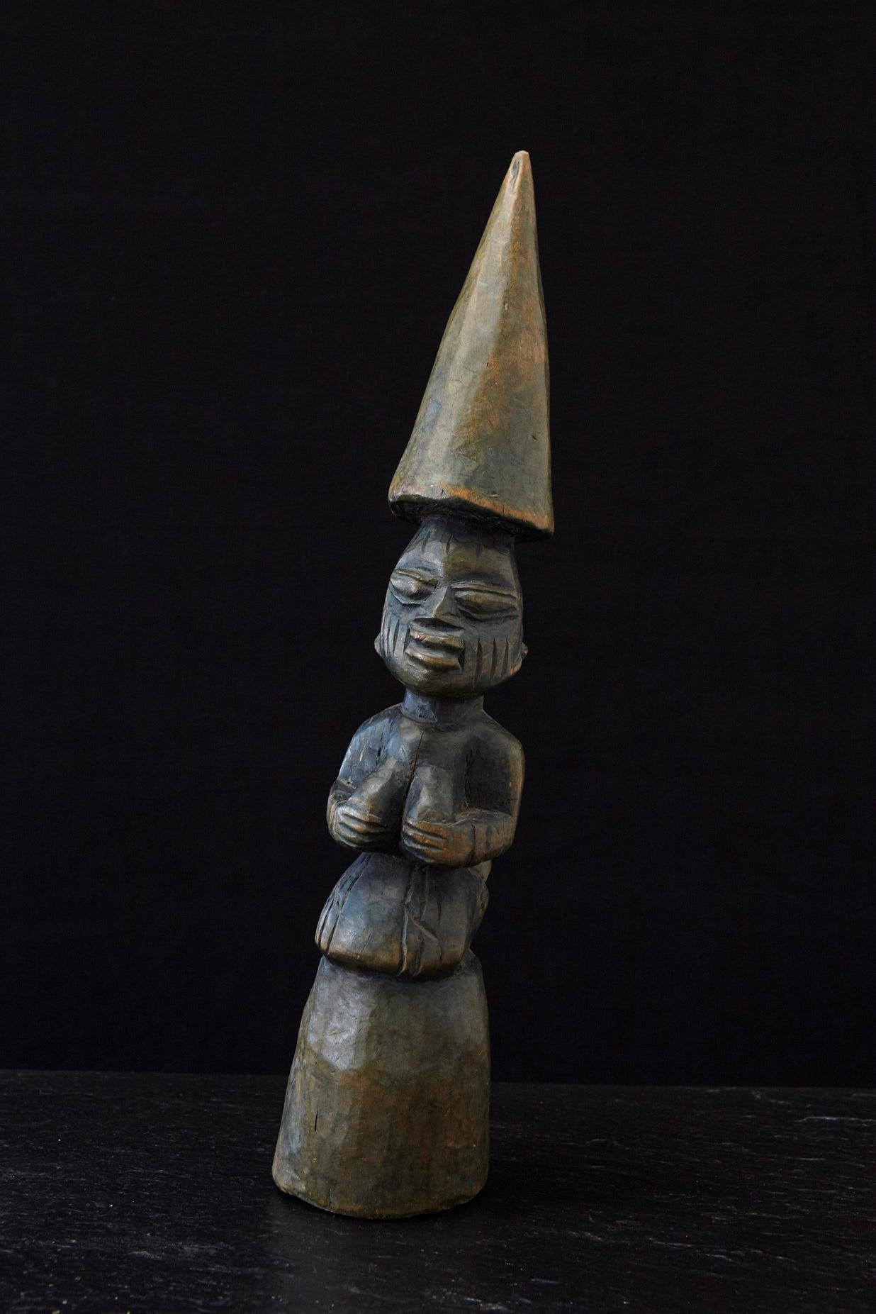 Tribal Tall Carved Wooden Oracle or Divination Tapper 
