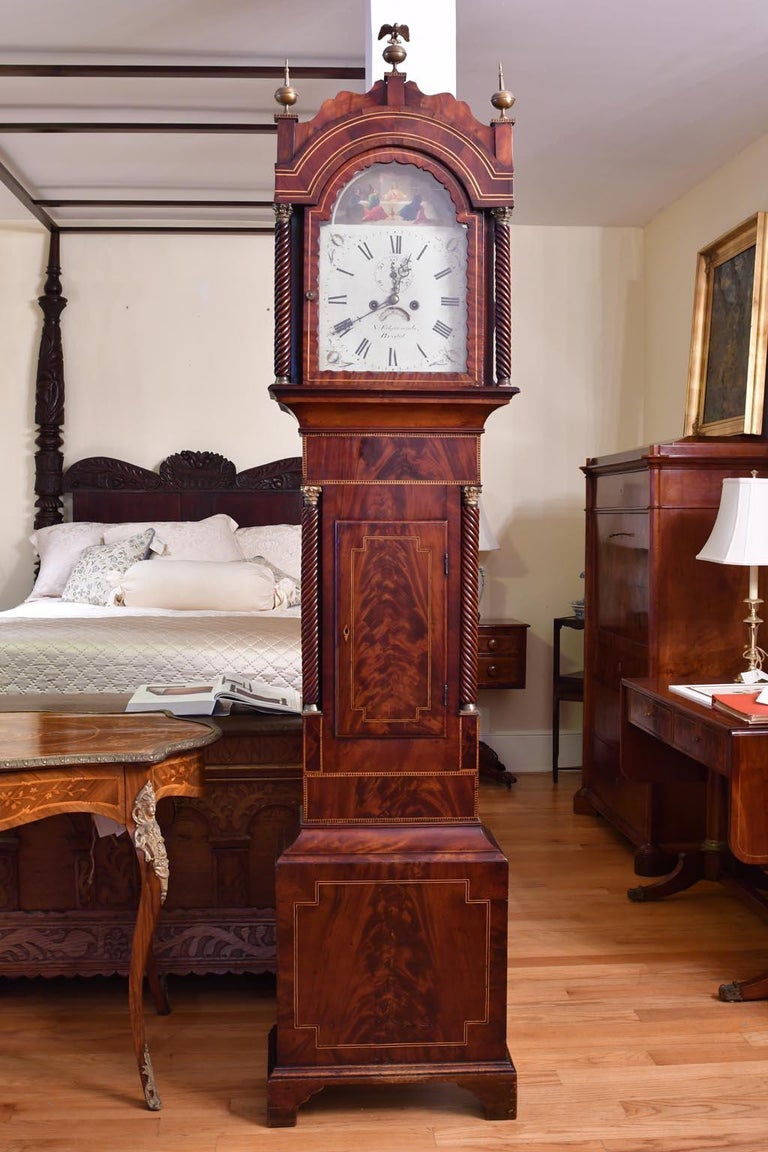 Tall Case Grandfather Clock by Nathaniel Bristol, England