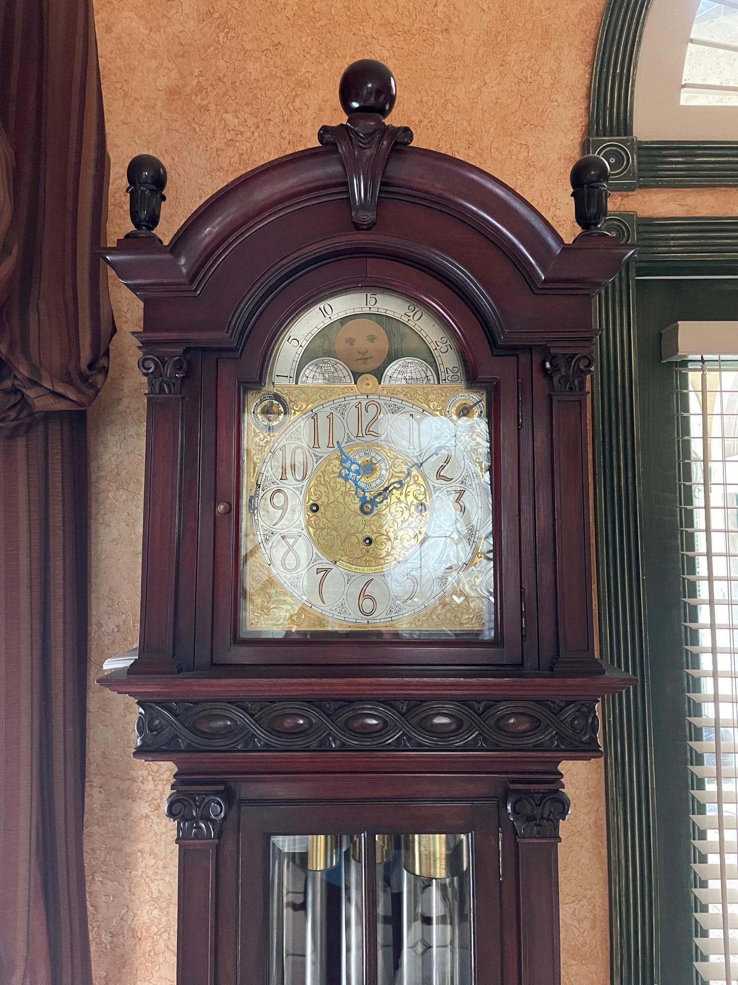 colonial of zeeland grandfather clock value