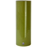 Tall Cenedese Moss Green Vintage Mid Century Italian Murano Art Glass Vase For Sale At 1stdibs