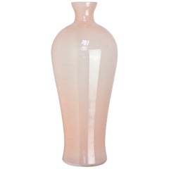 Tall Cenedese Vintage Mid-Century Pink Italian Murano Glass Centrepiece Vase