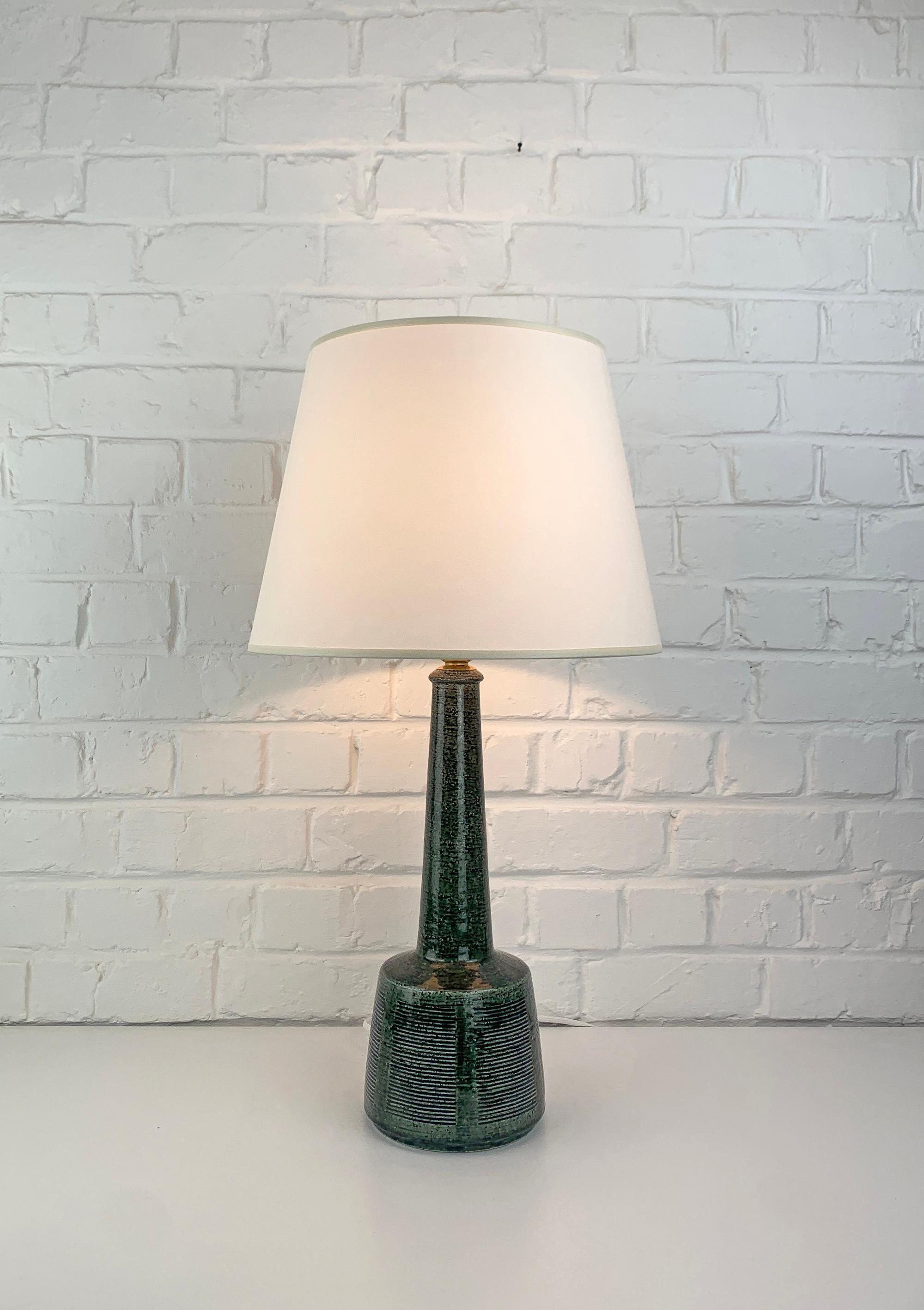 Scandinavian Modern Tall Ceramic table lamp by Palshus, Denmark, design by Esben Klint for Le Klint For Sale