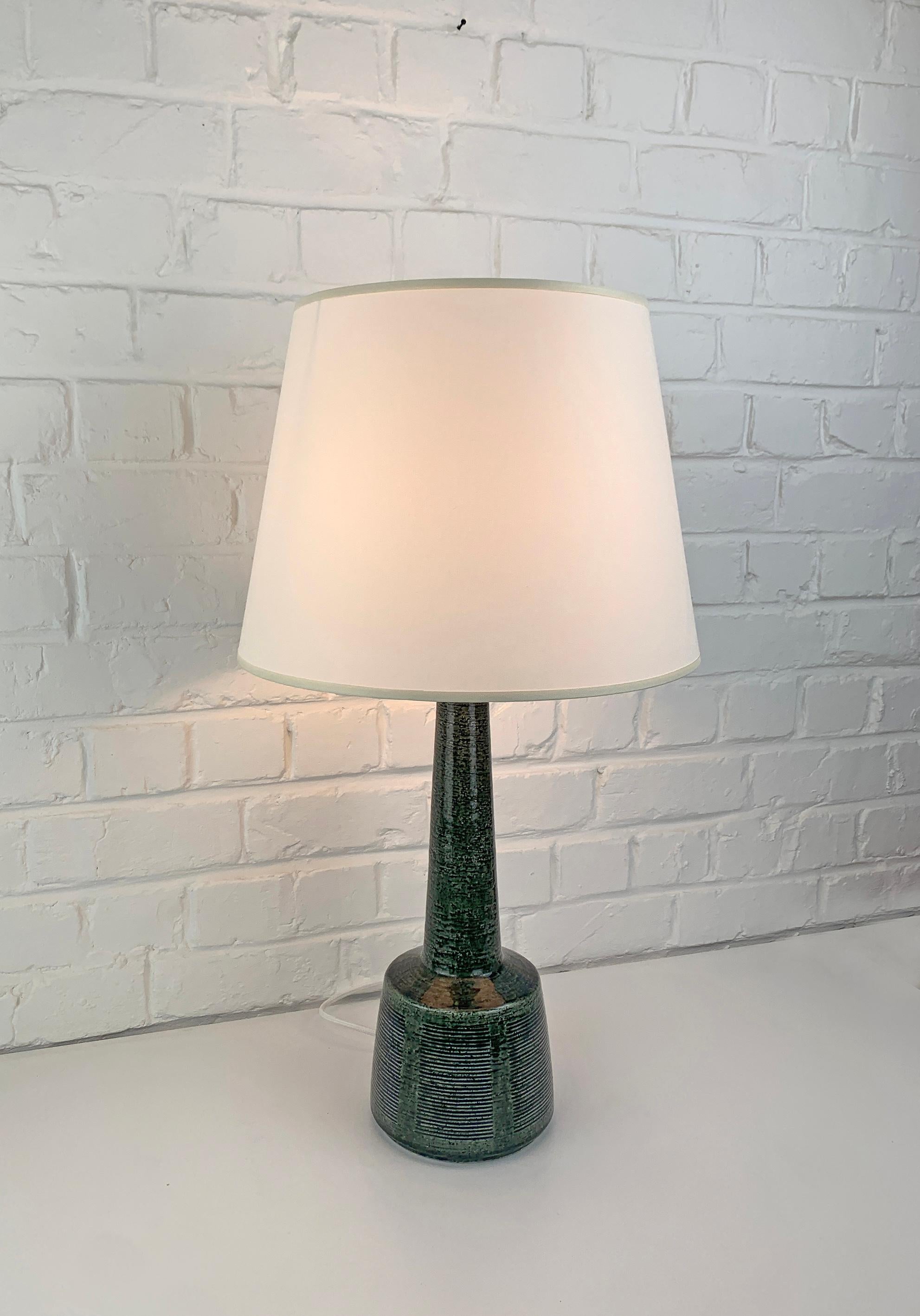 Danish Tall Ceramic table lamp by Palshus, Denmark, design by Esben Klint for Le Klint For Sale