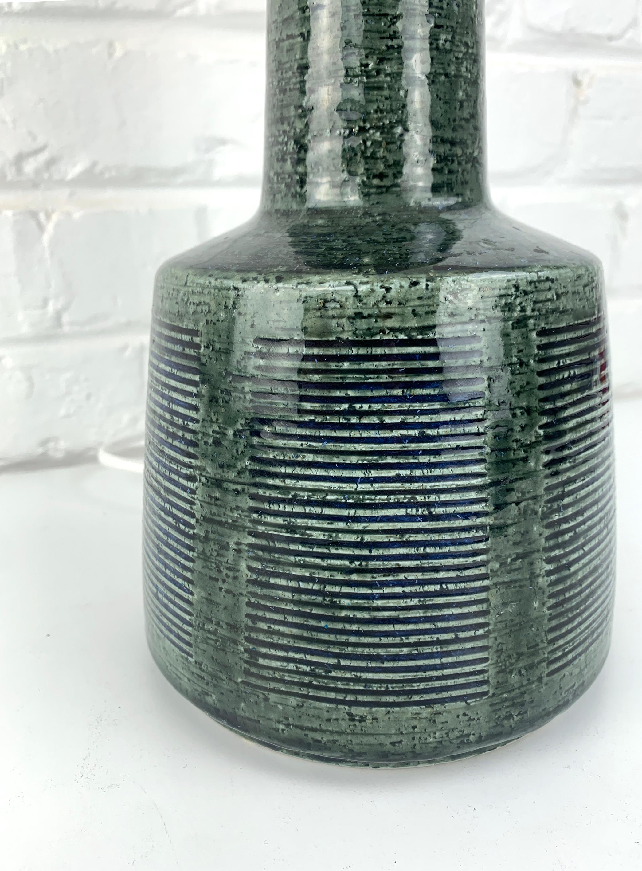 Glazed Tall Ceramic table lamp by Palshus, Denmark, design by Esben Klint for Le Klint For Sale