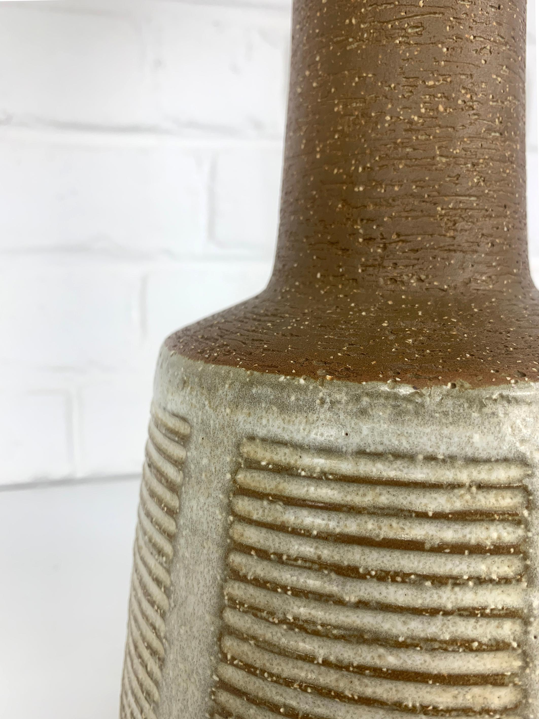 Glazed Tall Ceramic table lamp by Palshus, design by Esben Klint for Le Klint For Sale