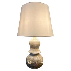 Tall ceramic table lamp, Georges Pelletier, 1970's