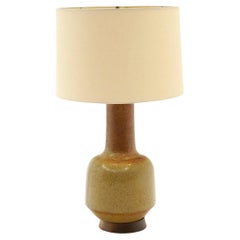 Tall Ceramic Table Lamp in the Style of Jane & Gordon Martz, Tan & Rust Color
