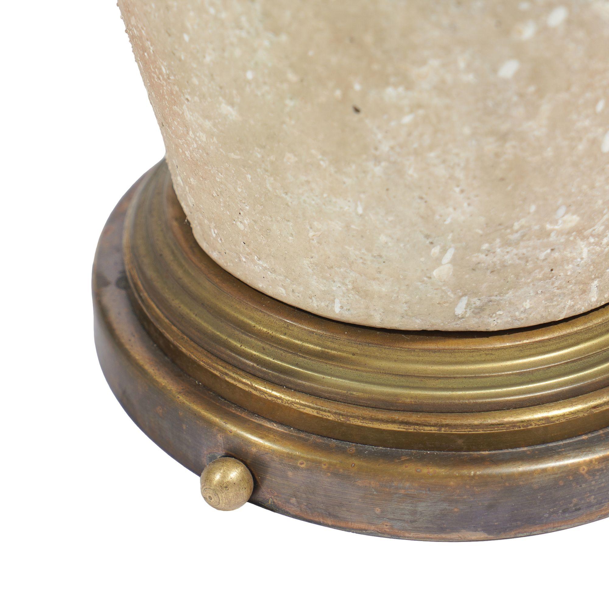 Tall ceramic urn with oxidized brass lid and base, c. 1900's For Sale 8