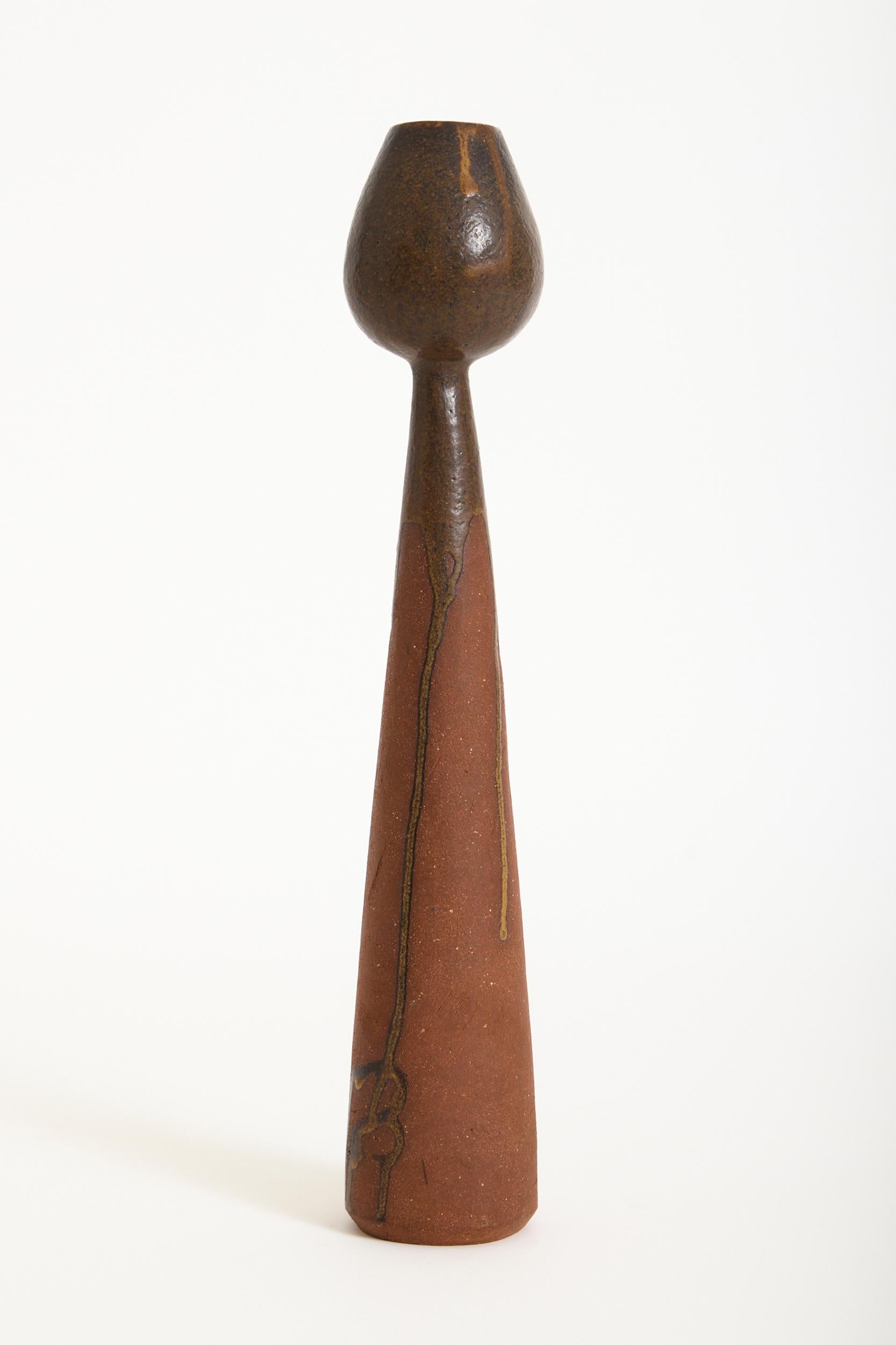 A tall stoneware vase
France, 1960s
