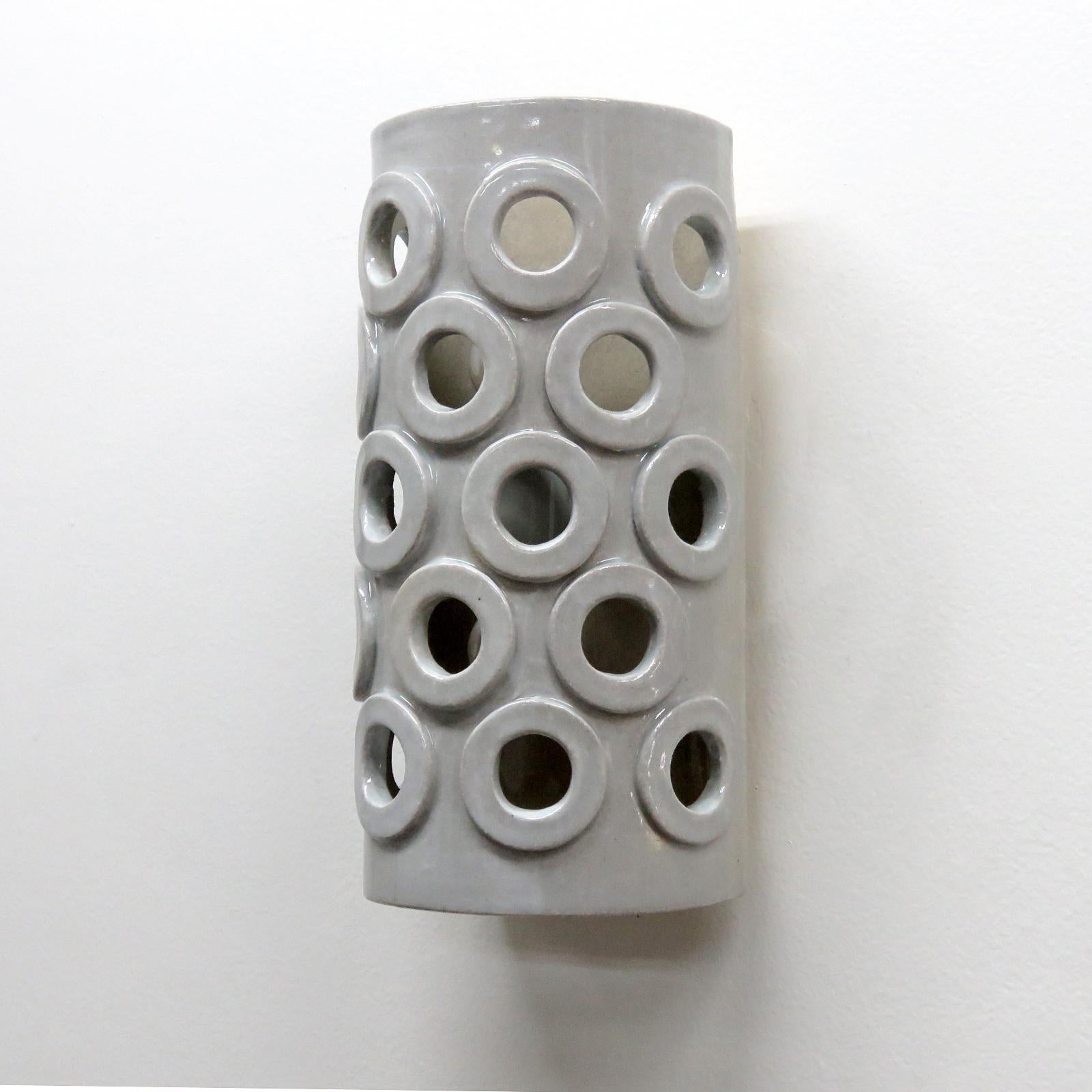 Organic Modern Tall Ceramic Wall Light No.51 by Heather Levine For Sale