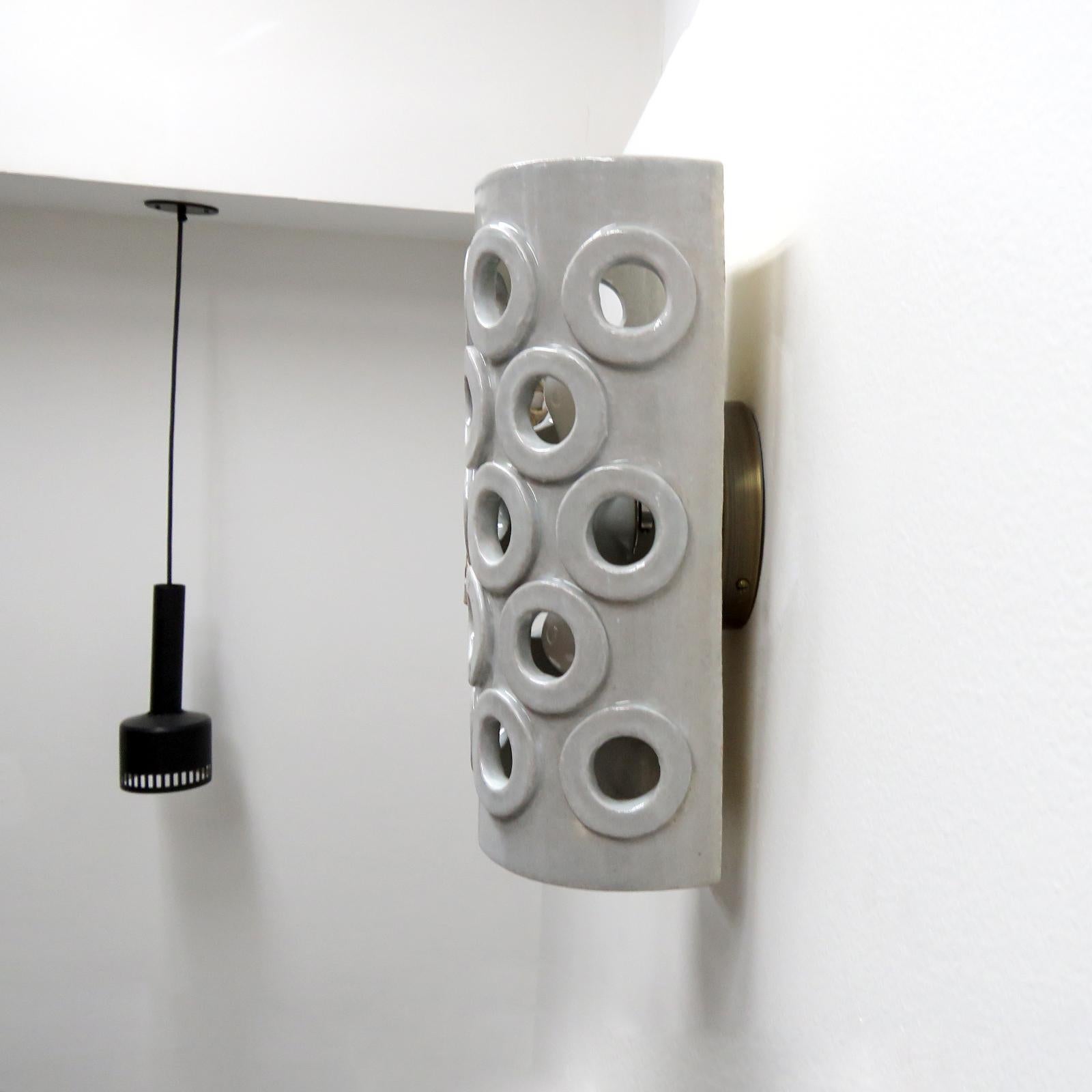 American Tall Ceramic Wall Light No.51 by Heather Levine For Sale