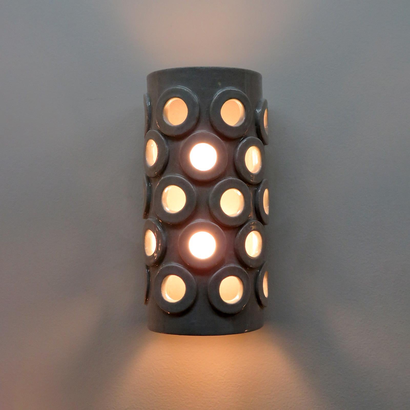 Tall Ceramic Wall Light No.51 by Heather Levine In New Condition For Sale In Los Angeles, CA