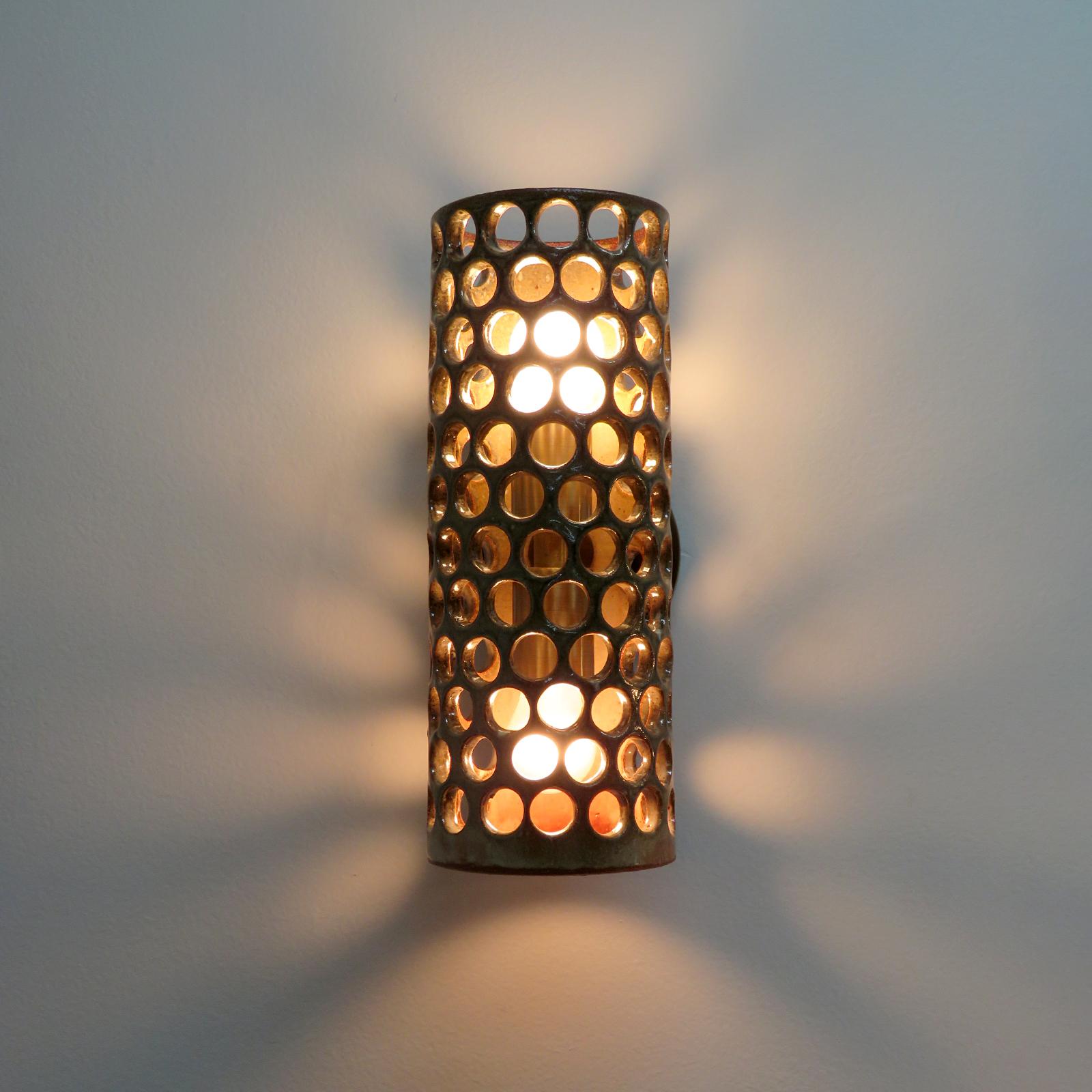 Tall Ceramic Wall Light No.52 by Heather Levine In New Condition For Sale In Los Angeles, CA