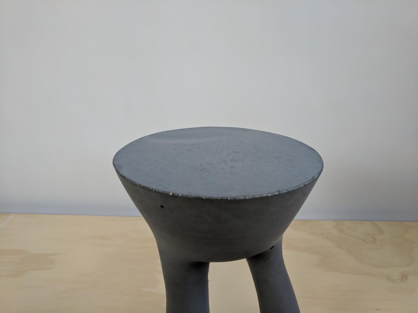 American Tall Charcoal Kreten Side Table from Souda, Factory 2nd