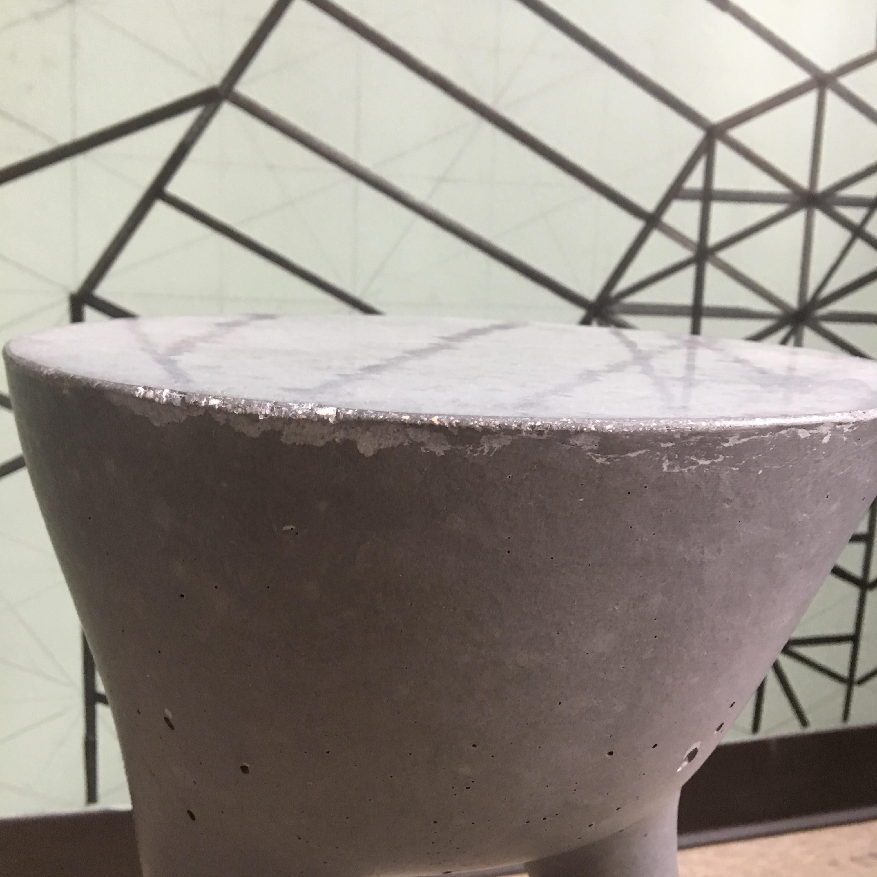 American Tall Charcoal Kreten Side Table from Souda, Factory 2nd