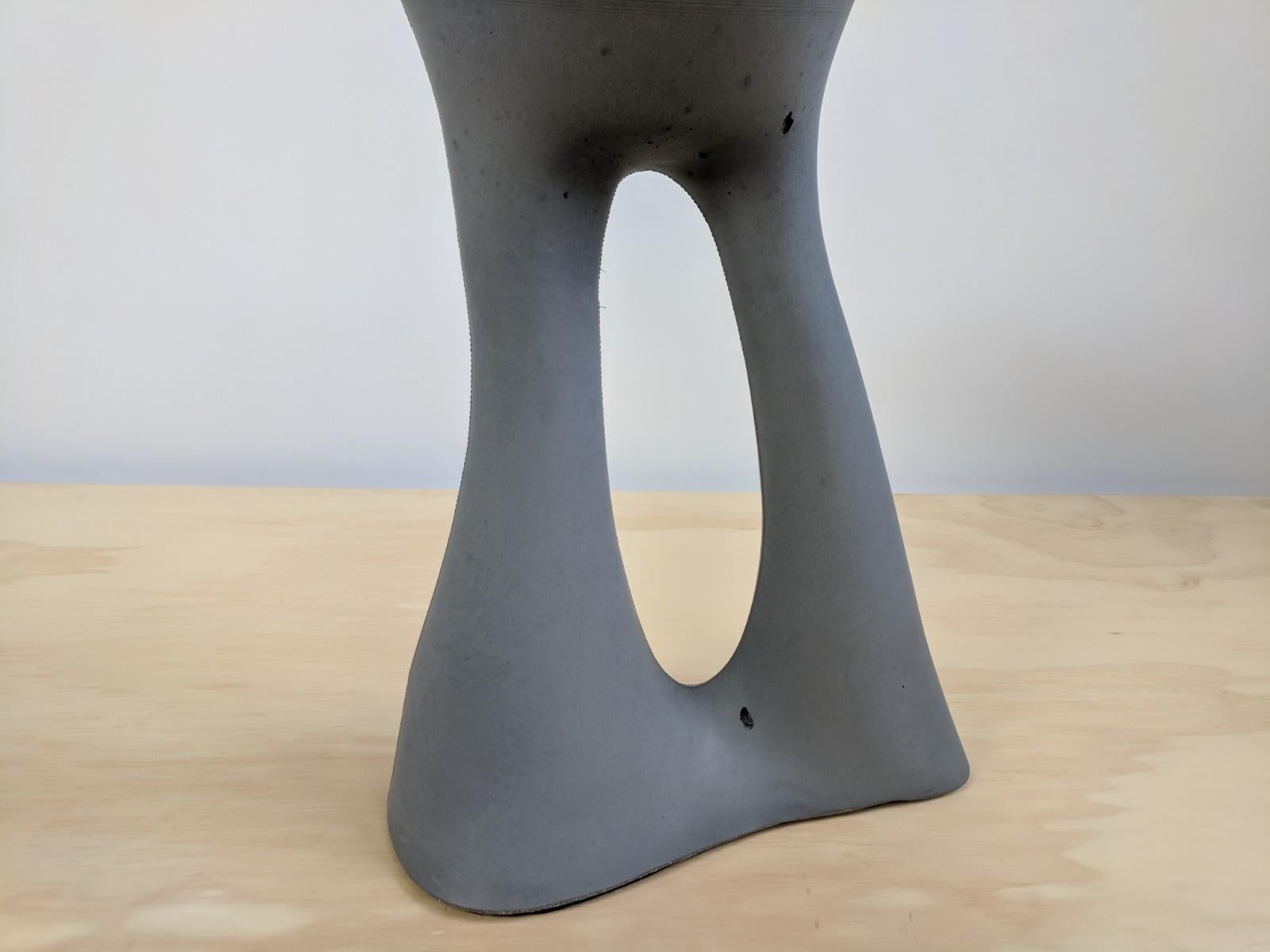 Cast Tall Charcoal Kreten Side Table from Souda, Factory 2nd