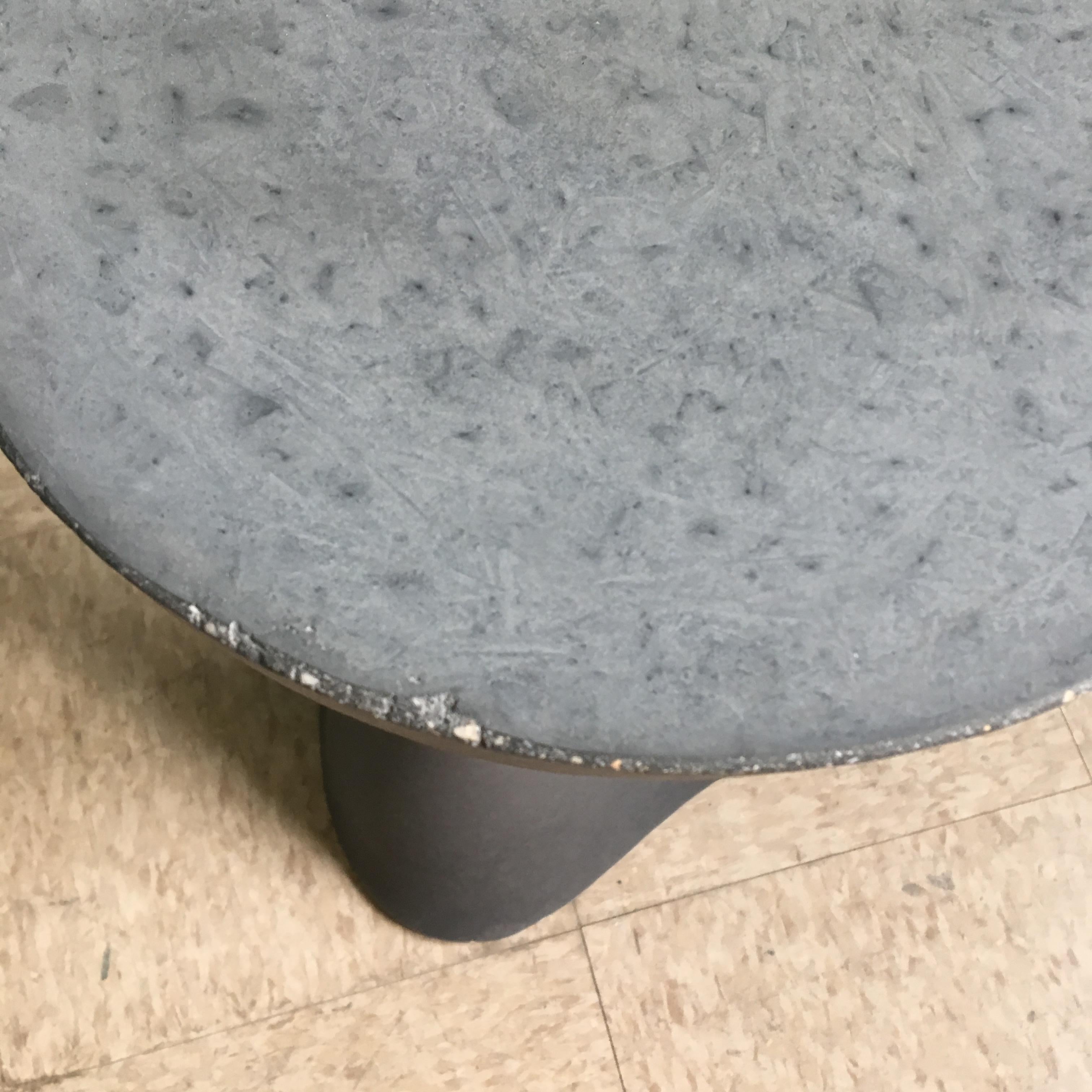 Cast Tall Charcoal Kreten Side Table from Souda, Factory 2nd