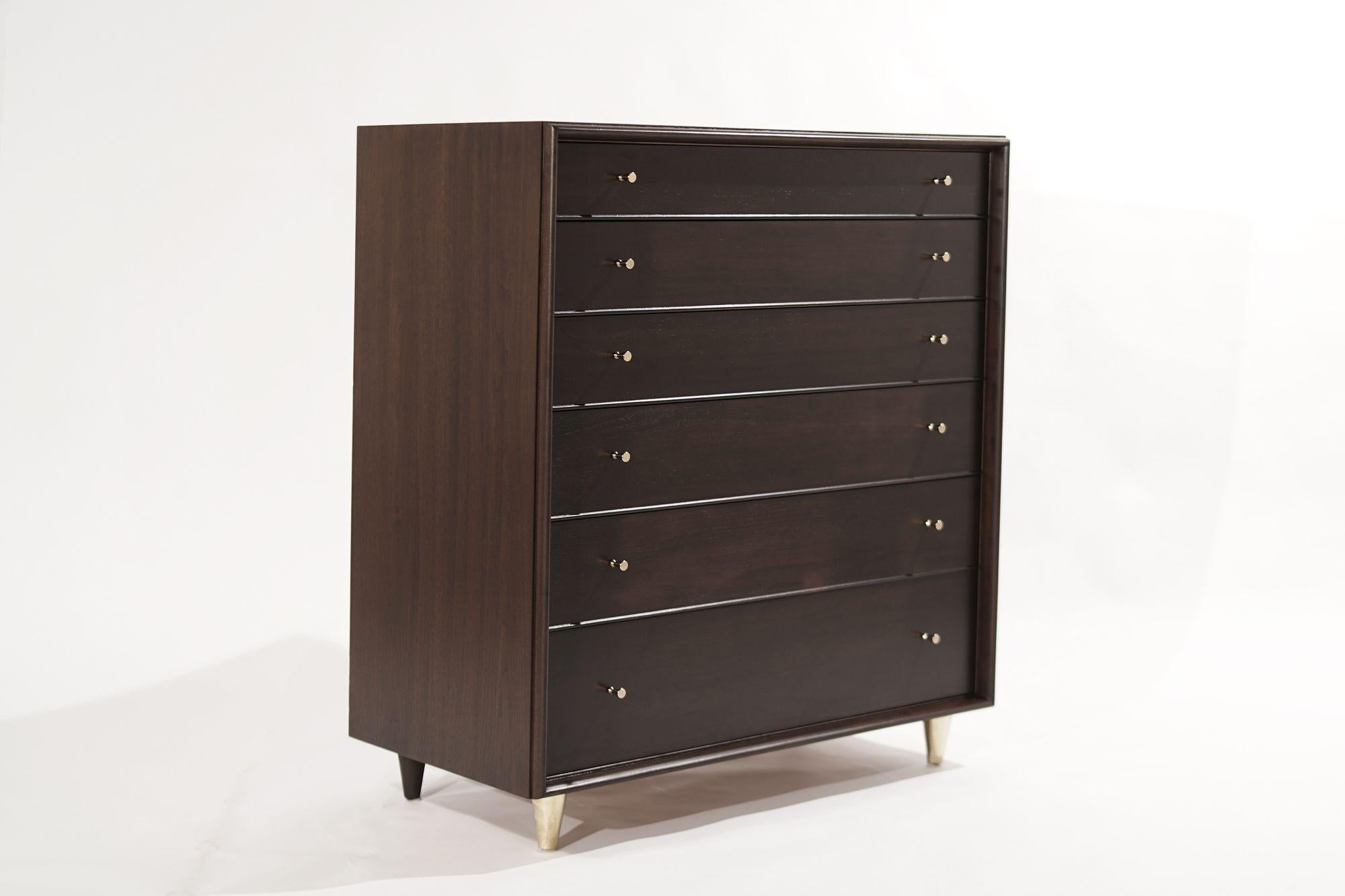 Tall Chest of Drawers in Walnut by Paul Frankl, C. 1950s 5