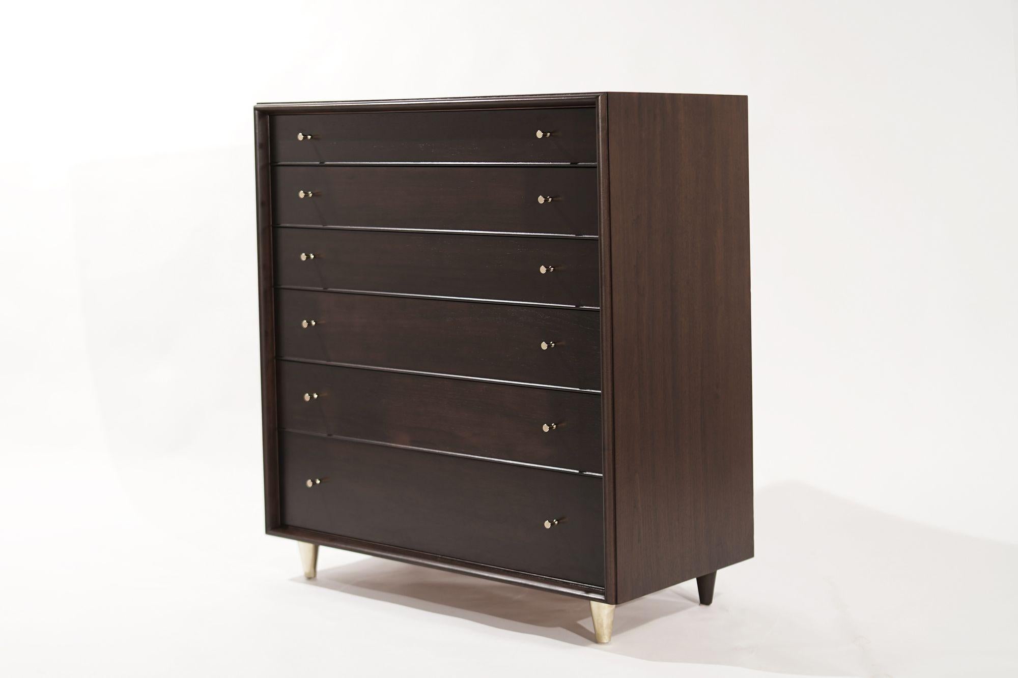 Mid-Century Modern Tall Chest of Drawers in Walnut by Paul Frankl, C. 1950s