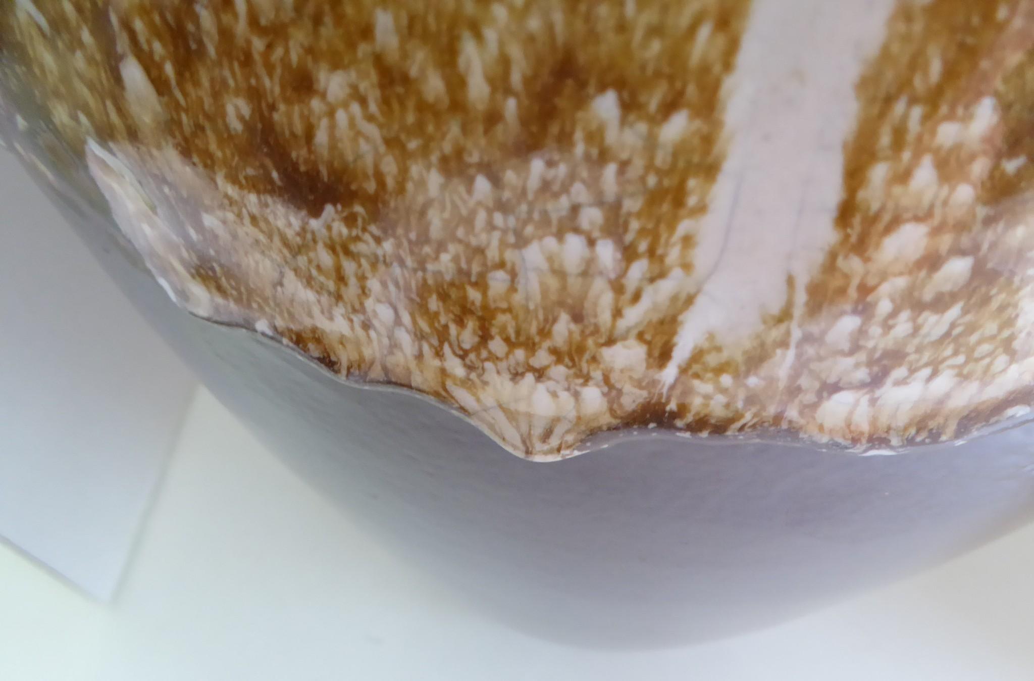 Vaso da terra alto con smalto lavico al cioccolato in ceramica anni '40 USA in vendita 4