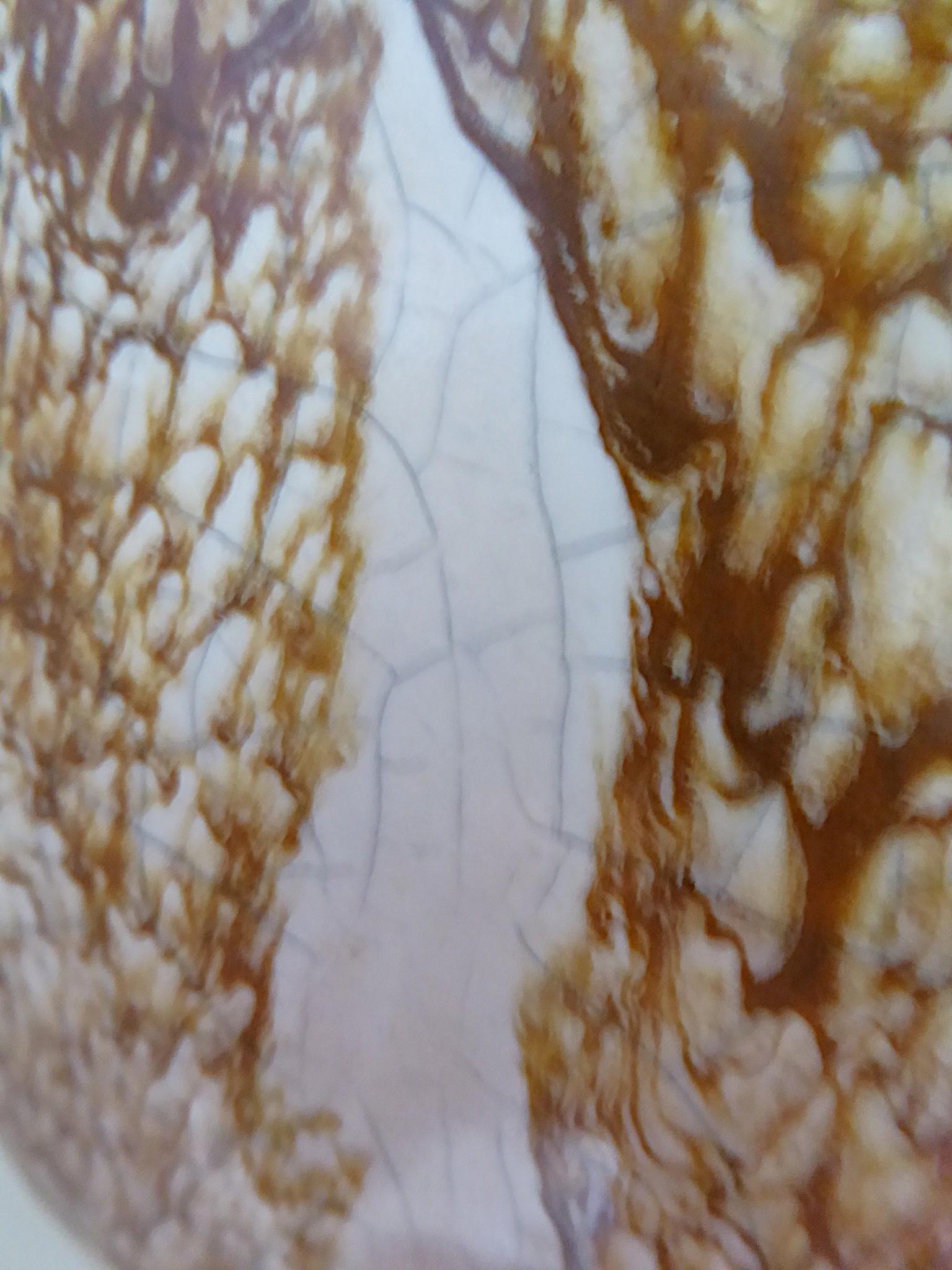 Vaso da terra alto con smalto lavico al cioccolato in ceramica anni '40 USA in vendita 1