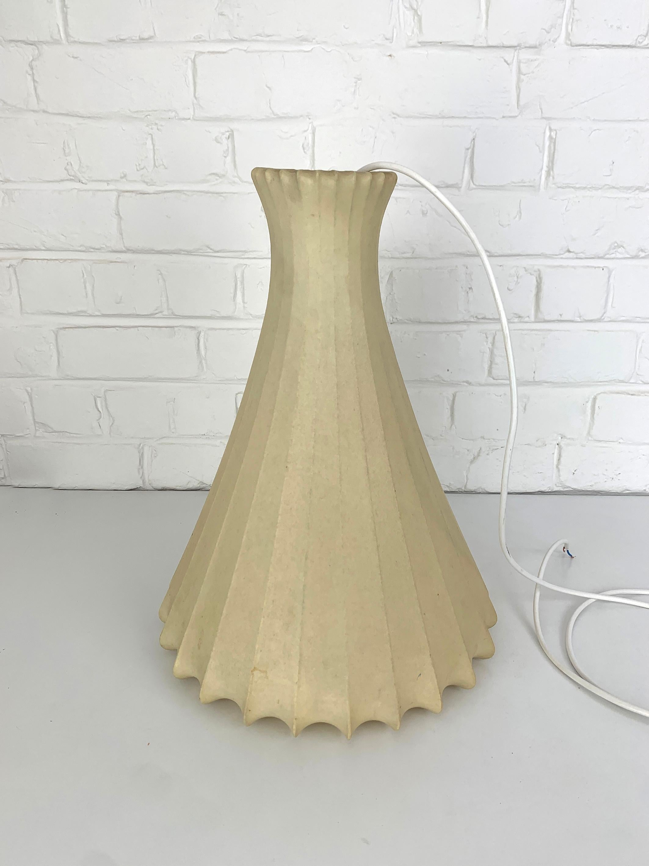 Tall Cocoon Pendant light, Friedel Wauer for Goldkant Leuchten, 1960s For Sale 6