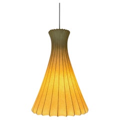 Tall Cocoon Pendant light, Friedel Wauer for Goldkant Leuchten, 1960s