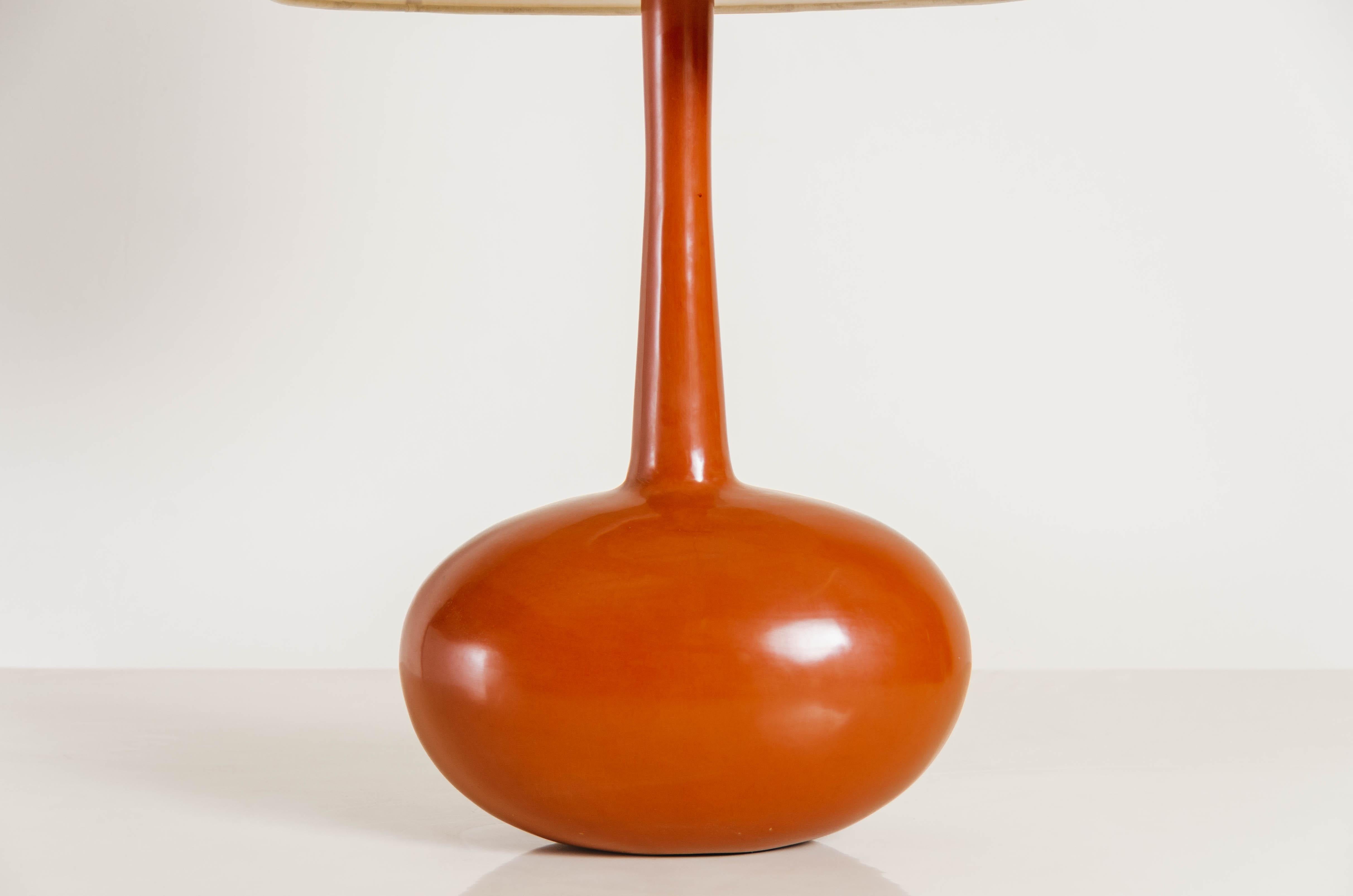 Tall Cocoon Table Lamp, Mila Lacquer by Robert Kuo, Hand Repousse, Limited In New Condition For Sale In Los Angeles, CA