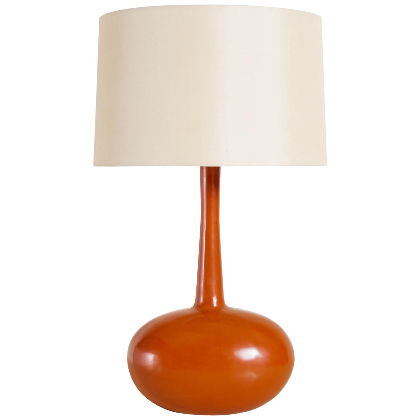Tall Cocoon Table Lamp, Mila Lacquer by Robert Kuo, Hand Repousse, Limited For Sale