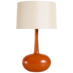 Tall Cocoon Table Lamp, Mila Lacquer by Robert Kuo, Hand Repousse, Limited