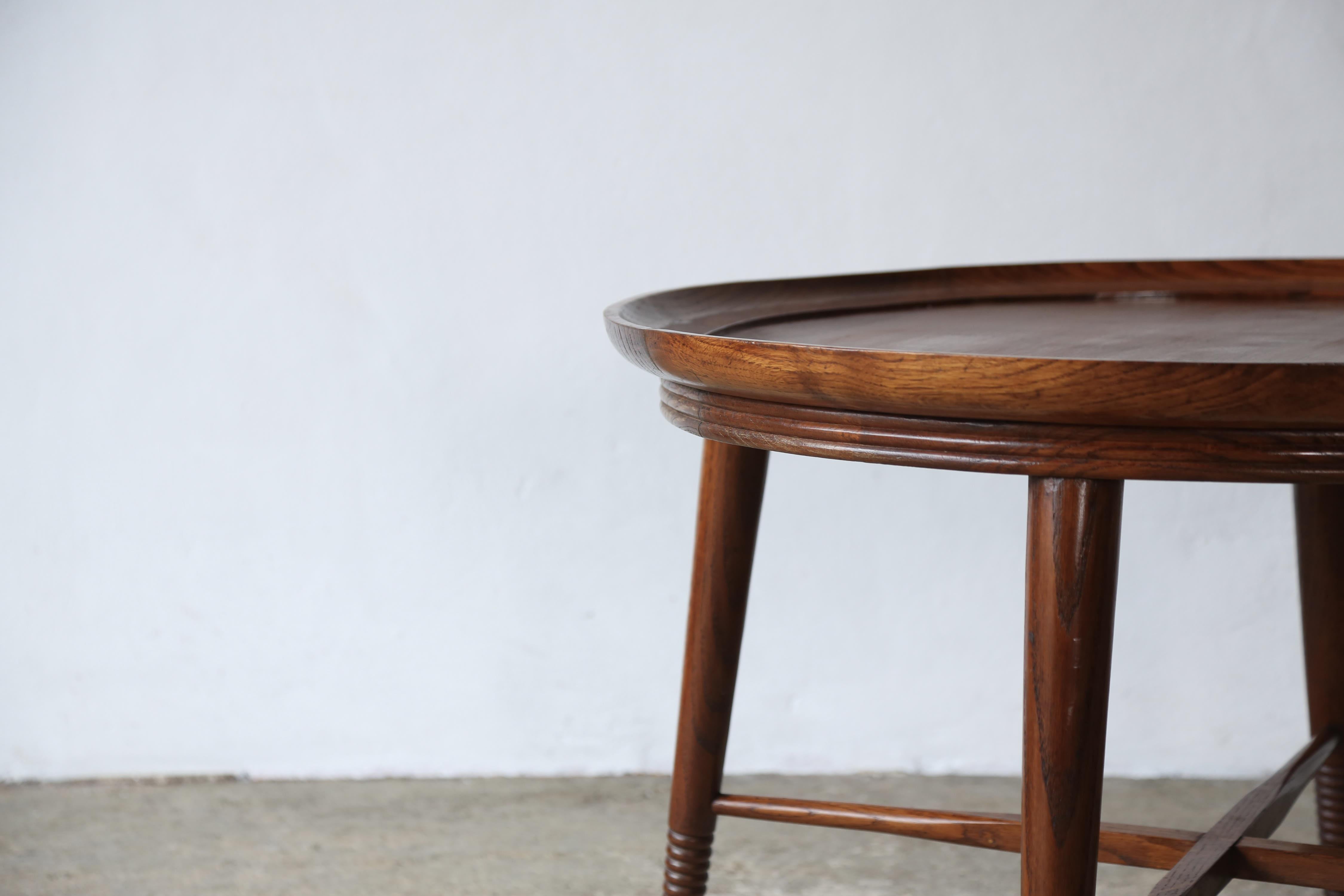 Wood Tall Coffee / Cocktail / Side Table attributed to Pier Luigi Colli, Italy, 1950s For Sale