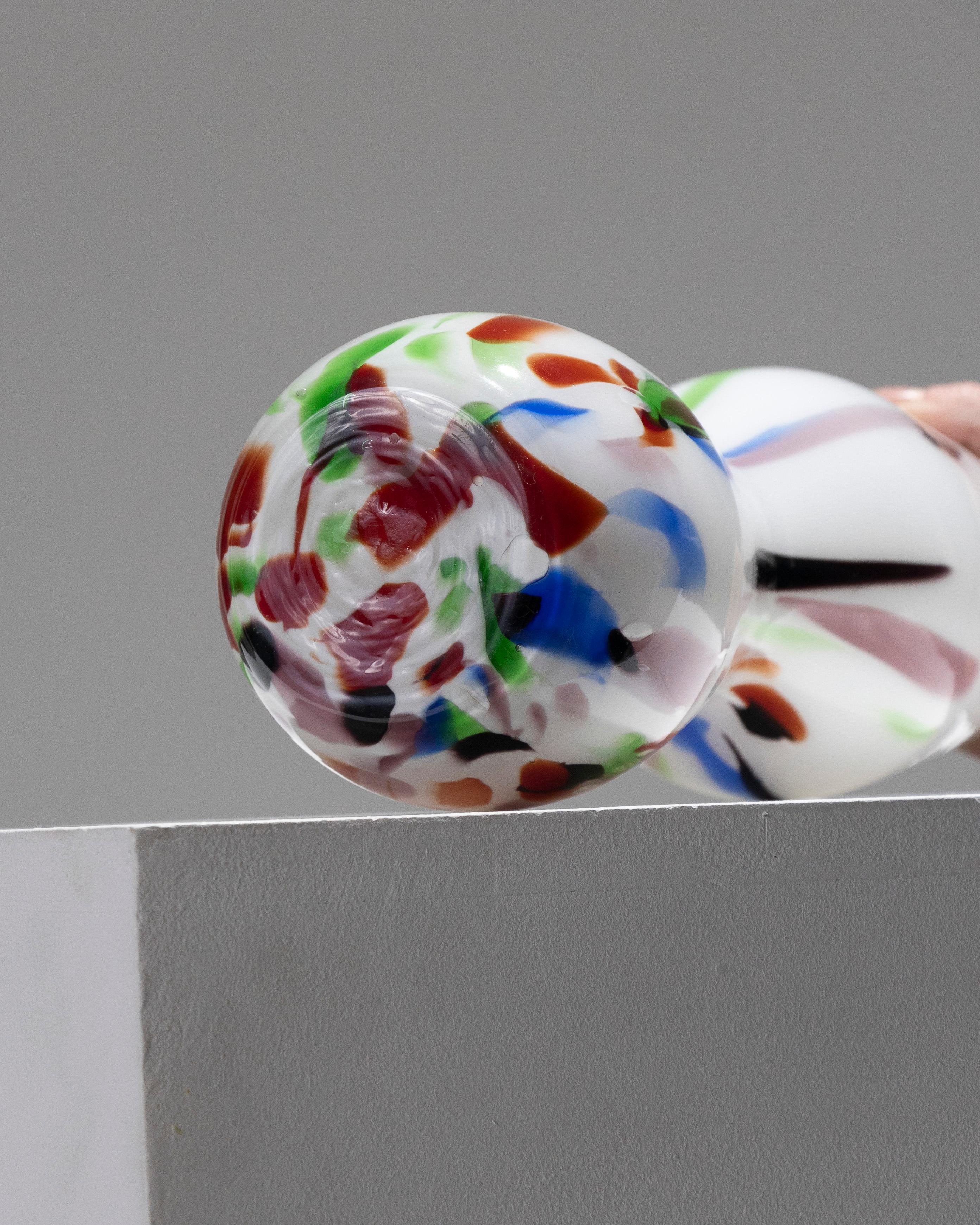Große Vase aus farbigem geblasenem Glas, 1960er Jahre (20. Jahrhundert) im Angebot